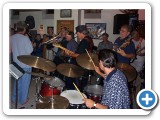 Jammin': Mike Hodgeman, Randolph Fillmore, Paul Cridler, Jim Loomis, Walt Bailey, Rody Barthelmes, Marty Fisher (drums), Sam Towers, Tom Titus